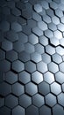 Abstract geometric pattern of dark blue hexagonal tiles, textured surface background Royalty Free Stock Photo