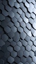 Abstract geometric pattern of hexagonal tiles in shades of gray, modern design Royalty Free Stock Photo
