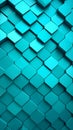 Abstract geometric pattern of turquoise 3D cubes forming a textured background Royalty Free Stock Photo