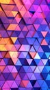 Abstract Geometric Triangle Pattern with Vibrant Color Gradient Background Royalty Free Stock Photo