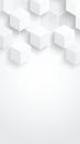 Abstract geometric white cubes with shadows on a clean white background design Royalty Free Stock Photo