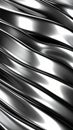 Abstract Metallic Wave Pattern with Reflective Surface and Shiny Texture Royalty Free Stock Photo