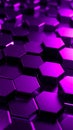Abstract purple hexagonal pattern background with a futuristic and modern design Royalty Free Stock Photo