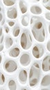 Abstract white porous structure with organic shapes and connected holes Royalty Free Stock Photo