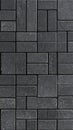 Black brick pavers background, textured surface, modern paving pattern Royalty Free Stock Photo