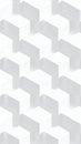 Clean White Geometric 3D Cubes Abstract Seamless Pattern with Subtle Texture Royalty Free Stock Photo