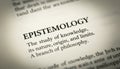 Closeup of epistemology definition symbolizing philosophy, knowledge study and academic exploration Royalty Free Stock Photo