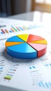 Colorful Pie Chart Displaying Business Data and Statistical Analysis Royalty Free Stock Photo