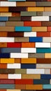 Colorful rectangular tile wall texture background abstract pattern design Royalty Free Stock Photo