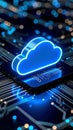 Digital Cloud Computing Abstract Technology Background Royalty Free Stock Photo
