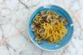 Generated ImageDish of spaghetti with clams and bottarga Royalty Free Stock Photo