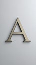 Elegant Golden Letter A Emblem Isolated on White Background Subtle Shadow Royalty Free Stock Photo