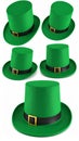 Green Leprechaun Hats in Various Angles Isolated on White Background for St Patricks Day Royalty Free Stock Photo
