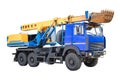 A powerful construction vehicle sits poised for work