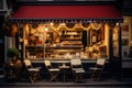 French Bakery with Awning Royalty Free Stock Photo