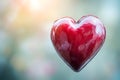 red heart on a blurred background. Royalty Free Stock Photo