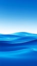 Refreshing Abstract Blue Water Waves and Serene Sky Background with Smooth Flowing Surface Royalty Free Stock Photo