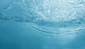 Ripples on the water, Close up blue sea water and waves, top view abstract surface. Royalty Free Stock Photo