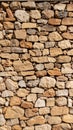 Rustic Dry Stack Stone Wall Textured Background Natural Building Material Royalty Free Stock Photo