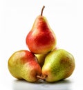 Small Pile of Pears on White Background Royalty Free Stock Photo