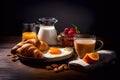 Image is generated using AI. Breakfast, break and breakfast. Royalty Free Stock Photo