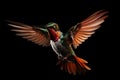 Majestic Hummingbird in Dark Elegance