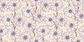 Textured light pink pattern with chamomile flowers Royalty Free Stock Photo