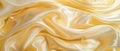 Warm shades of golden yellow intermingle with creamy whites, forming a graceful flow of winding forms reminiscent of