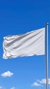 White Flag Against a Clear Blue Sky Symbolizing Surrender Submission Negotiation Truce Royalty Free Stock Photo