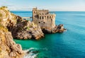 Generated imageThe Amalfi coast of Italy. View of Torre Normanna. Royalty Free Stock Photo