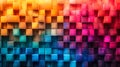 Abstract Colorful Geometric Cubes Background with a Gradient of Hues, Modern Artistic Mosaic Pattern for Creative Design and Royalty Free Stock Photo