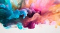 Abstract soft colorful ink splash in water background . Generative AI Royalty Free Stock Photo