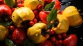 Ackee Fruits Wallpaper Top-View Texture & Health Concept