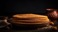 Authentic Ethiopian Injera on Display food photography. Generative AI