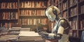 Automated Library Humanoid AI Robot Librarian Concept Royalty Free Stock Photo