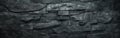 black concrete wall stone grunge texture dark gray rock surface background panoramic wide banner Royalty Free Stock Photo