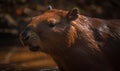 Capybara Majestic Beauty in the Heart of the Amazon. Composition is framed by the lush greenery of Amazon rainforest with the Royalty Free Stock Photo