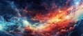 Celestial Symphony Colorful Space Galaxy Cloud Nebula. Generative AI Royalty Free Stock Photo