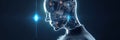 Chatbot Chat with Artificial Intelligence. man using technology smart robot, ai by entering command prompt generates intelligent Royalty Free Stock Photo