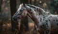 close up photo of Appaloosa in its natural habitat. Generative AI Royalty Free Stock Photo