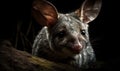 close up photo of bilby macrotis lagotis on black background. Generative AI Royalty Free Stock Photo