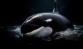 close up photo of killer whale in its natural habitat. Generative AI Royalty Free Stock Photo