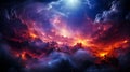 Cosmic Wonders Supernova Nebula and Starry Sky Illustration Royalty Free Stock Photo