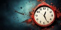 Distorted wall clock melting away with a grunge background symbolizing the fleeting nature of time and the concept of temporal Royalty Free Stock Photo