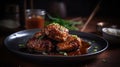 Filipino Comfort Food Juicy Chicken Adobo Delight food photography. Generative AI