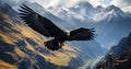 Flight of the Andean Condor in the Andes