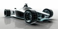 formula car technology wireframe sketch perspective back view. Generative AI