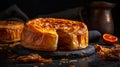 Golden and Crispy BÃÂ¶rek with Spinach and Feta Cheese. Mouthwatering Food photography. Generative AI