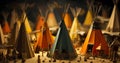 Handmade Claymation Traditional Teepee Homes