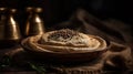 Healthy and Gluten-Free Ethiopian Injera Meal food photography. Generative AI